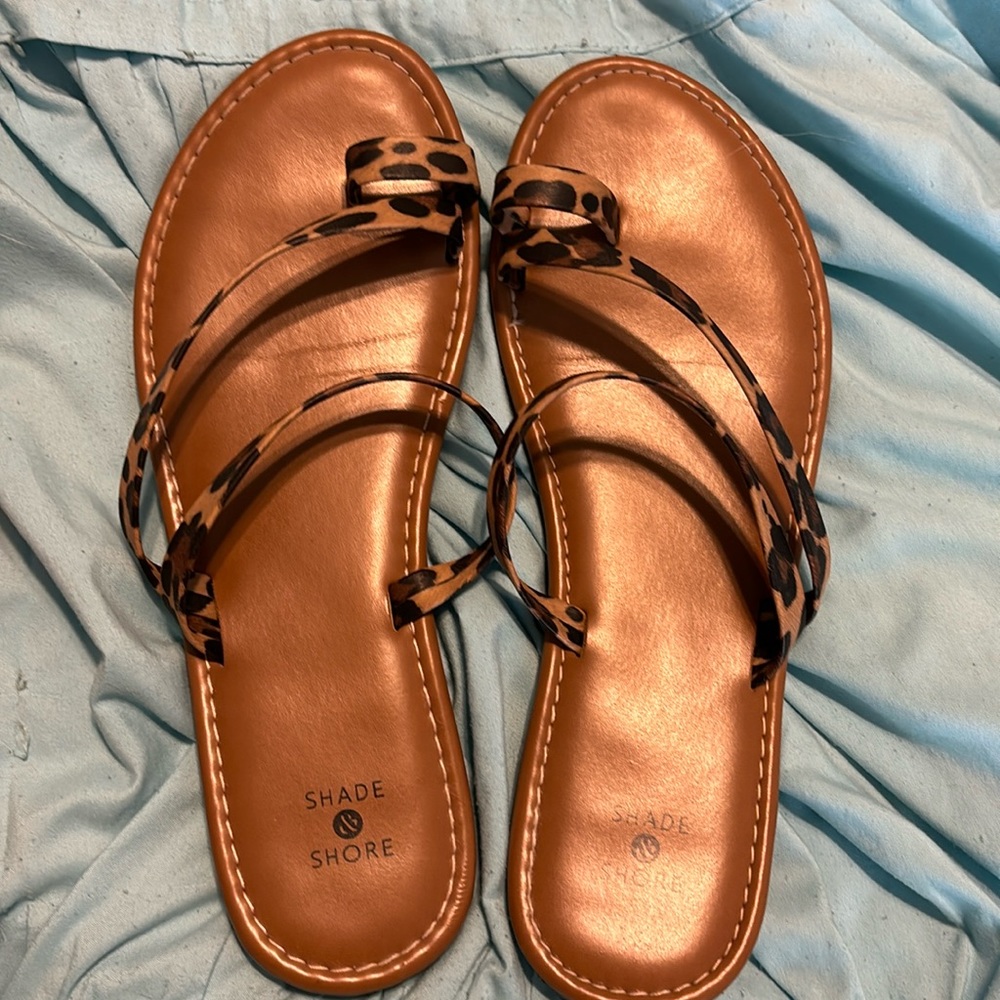 Leopard print sandals